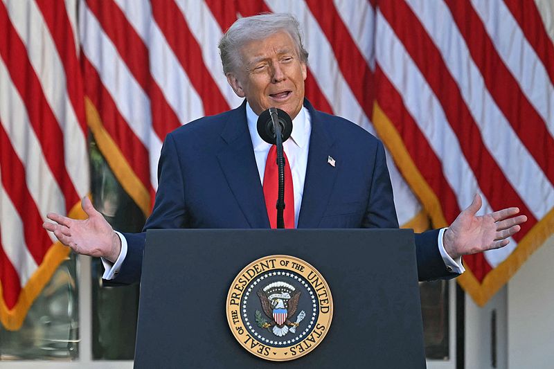 U.S. President Donald Trump participates in a Medal of Freedom Ceremony for late U.S. right-wing activist Charlie Kirk in the Rose Garden of the White House in Washington, D.C., October 14, 2025. /VCG