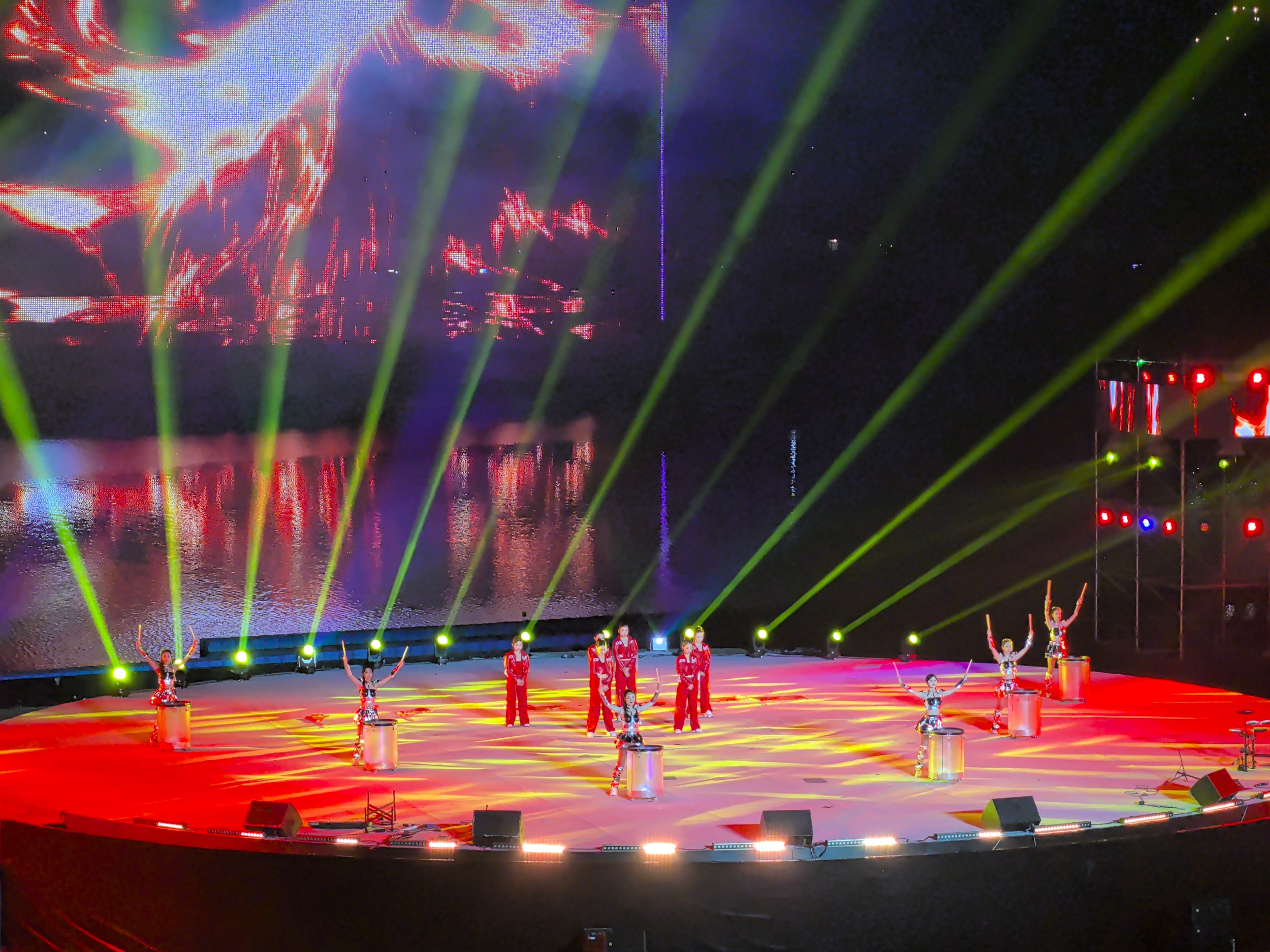 A drum performance is staged during a weekend fireworks show in Liuyang, central China's Hunan Province in August 2025. /CGTN