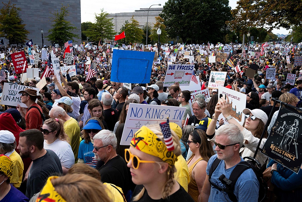 Protesters rally during the 