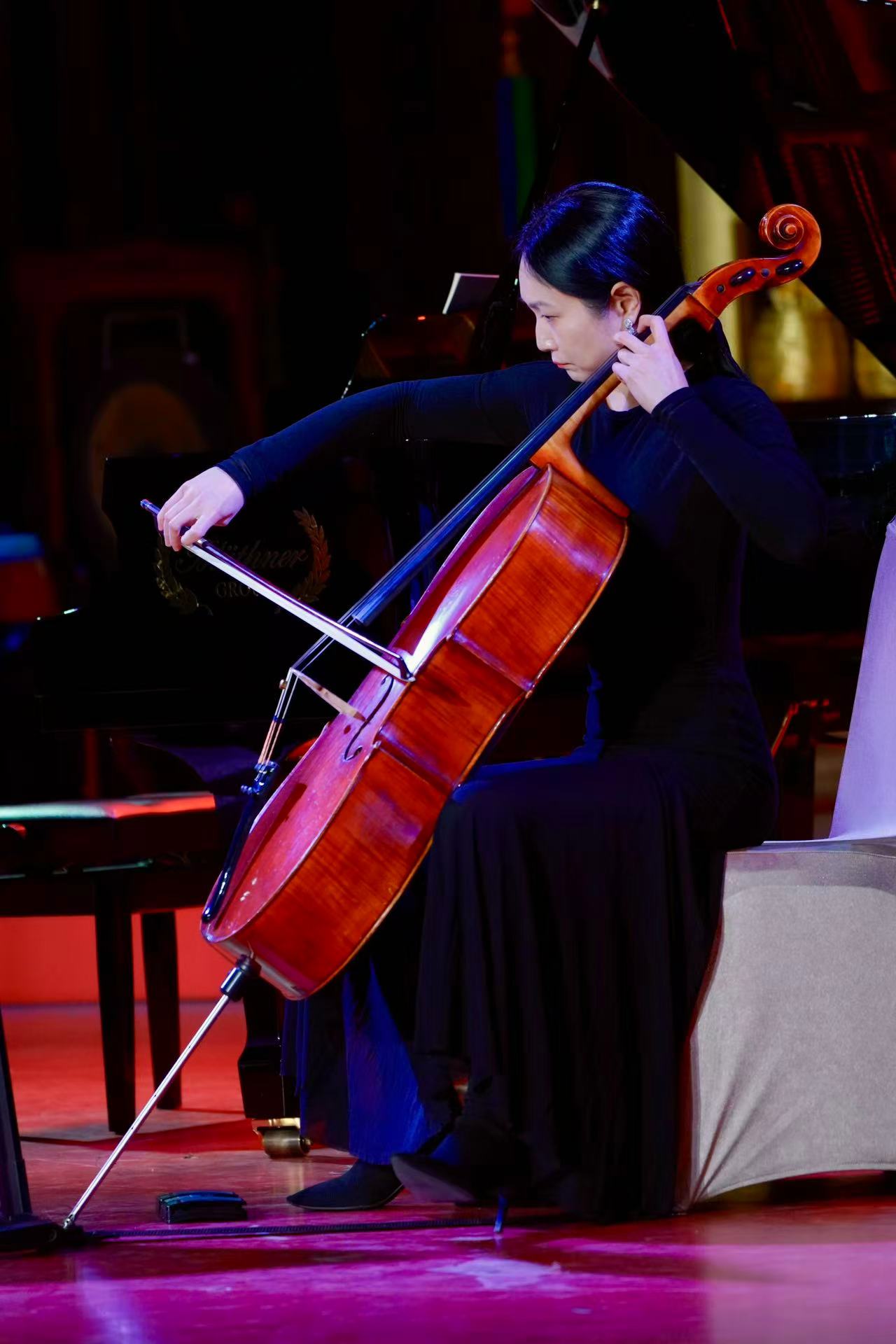 A musician performs at a concert of East-West classics at the Temple of Heaven in Beijing on October 19, 2025. /Photo provided to CGTN