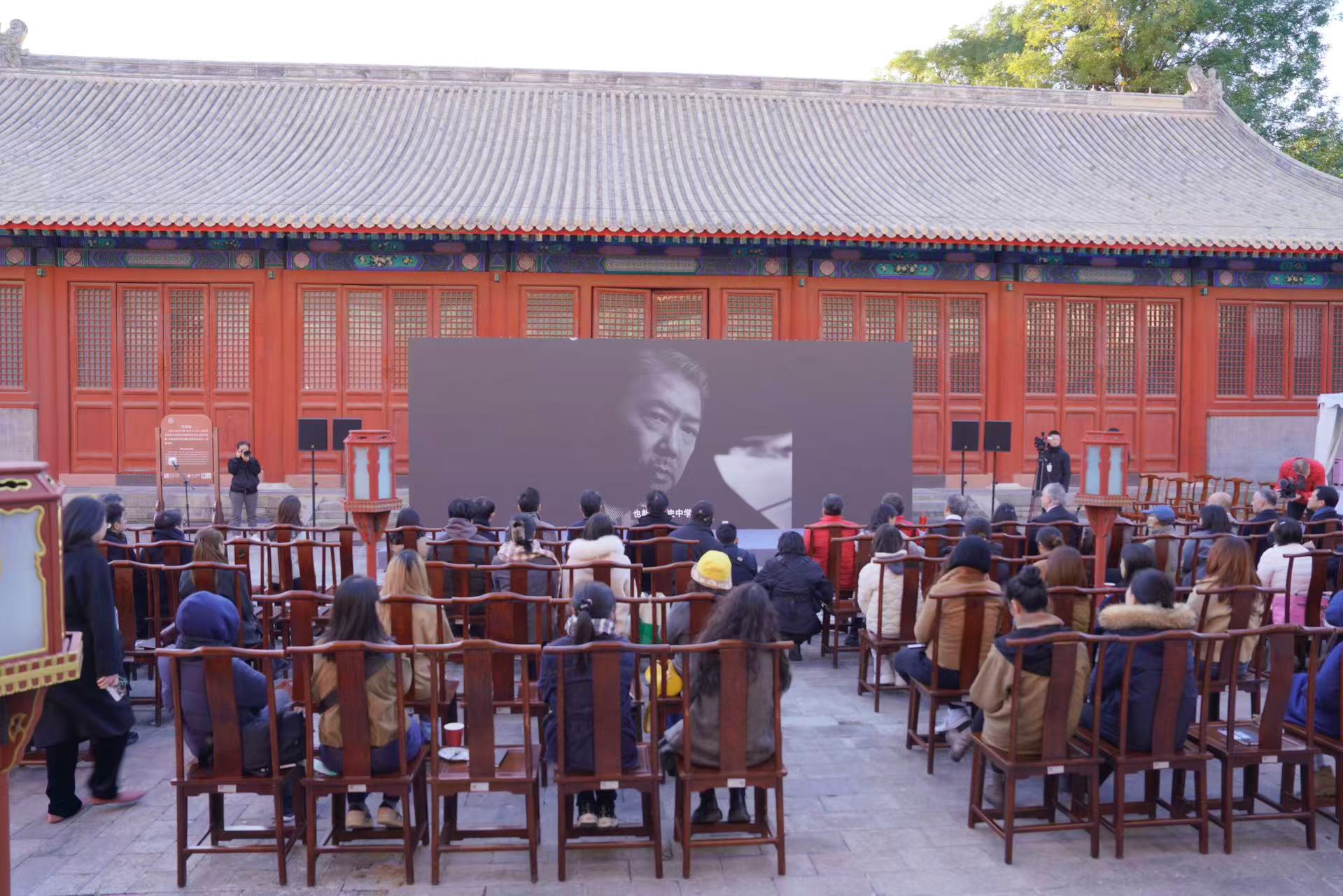 A documentary focusing on the artistic pursuits of Yu Long, founder of the Beijing Music Festival, is aired ahead of a concert of East-West classics at the Temple of Heaven in Beijing on October 19, 2025. /Photo provided to CGTN