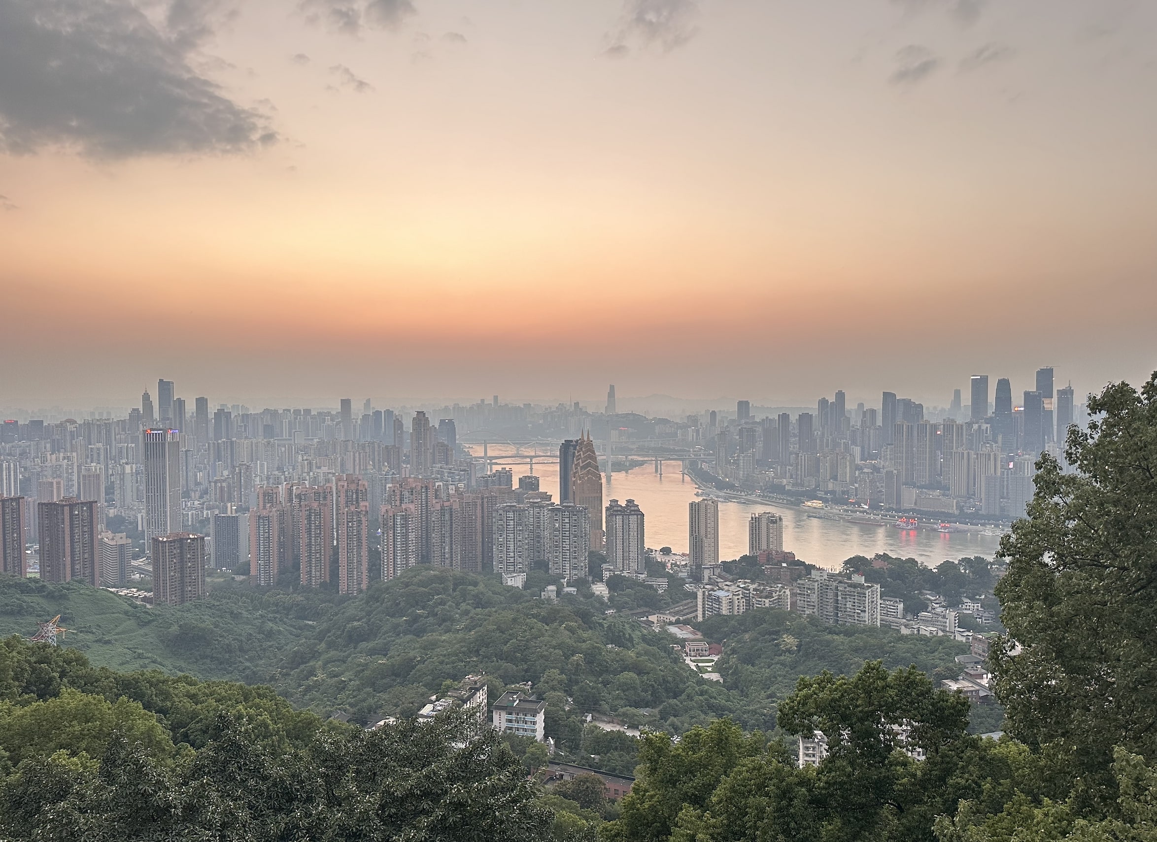 A panoramic view of the Chongqing skyline, October 11, 2025. /Ankit Prasad