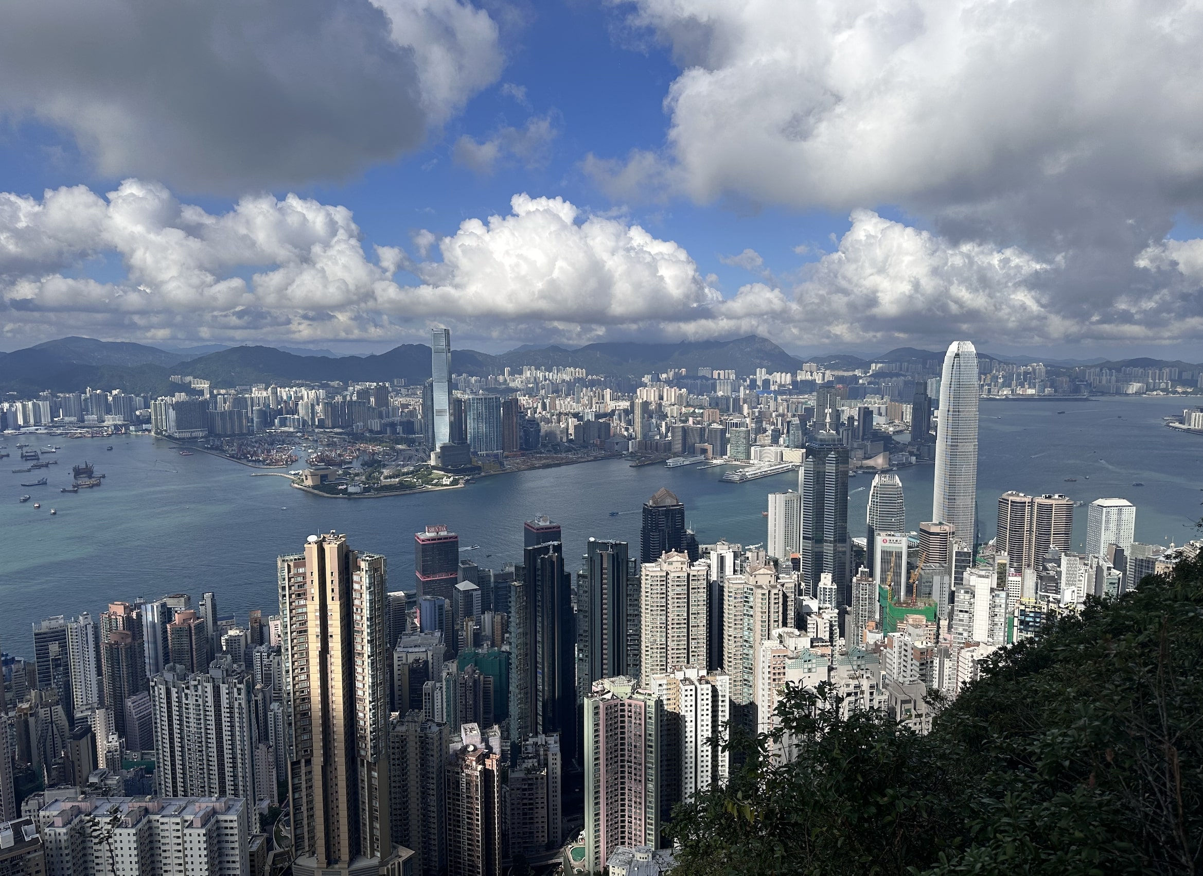 A panoramic view of Hong Kong from Victoria Peak, October 6, 2025. /Ankit Prasad