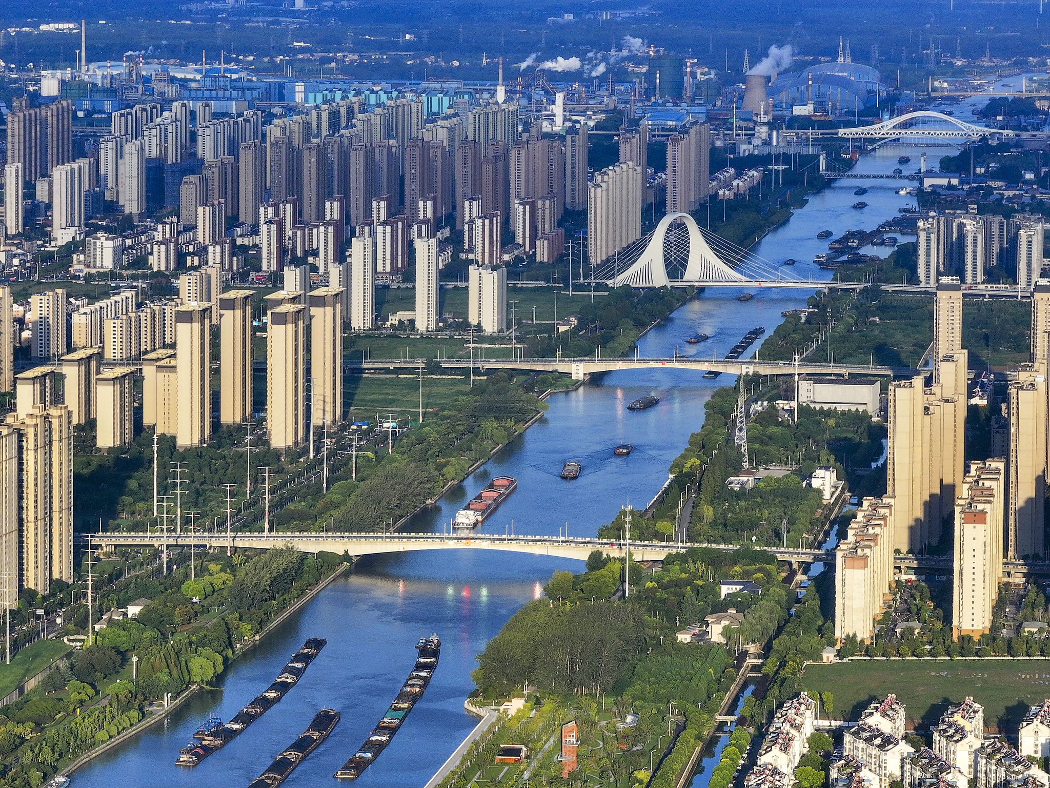 The Beijing-Hangzhou Grand Canal, Huaian, Jiangsu Province, east China, August 31, 2025. /VCG