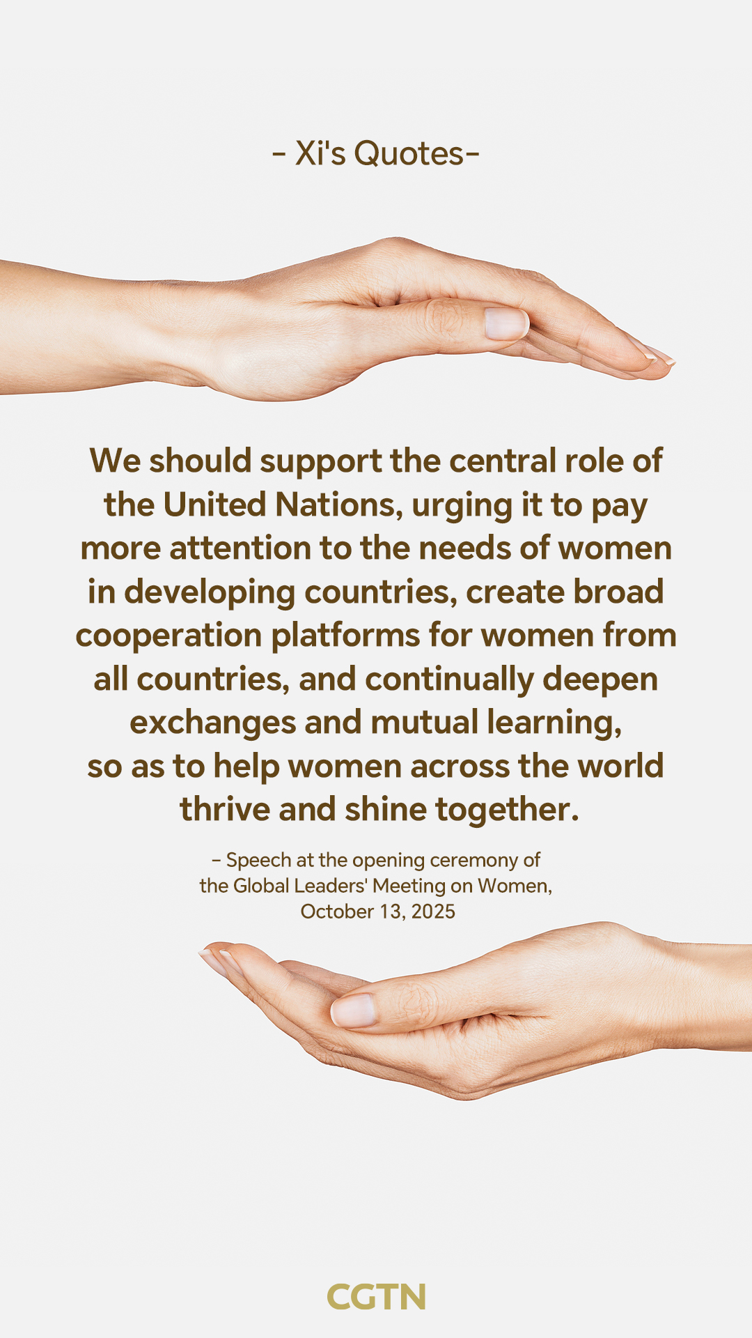 President Xi Jinping's key quotes on the role of UN