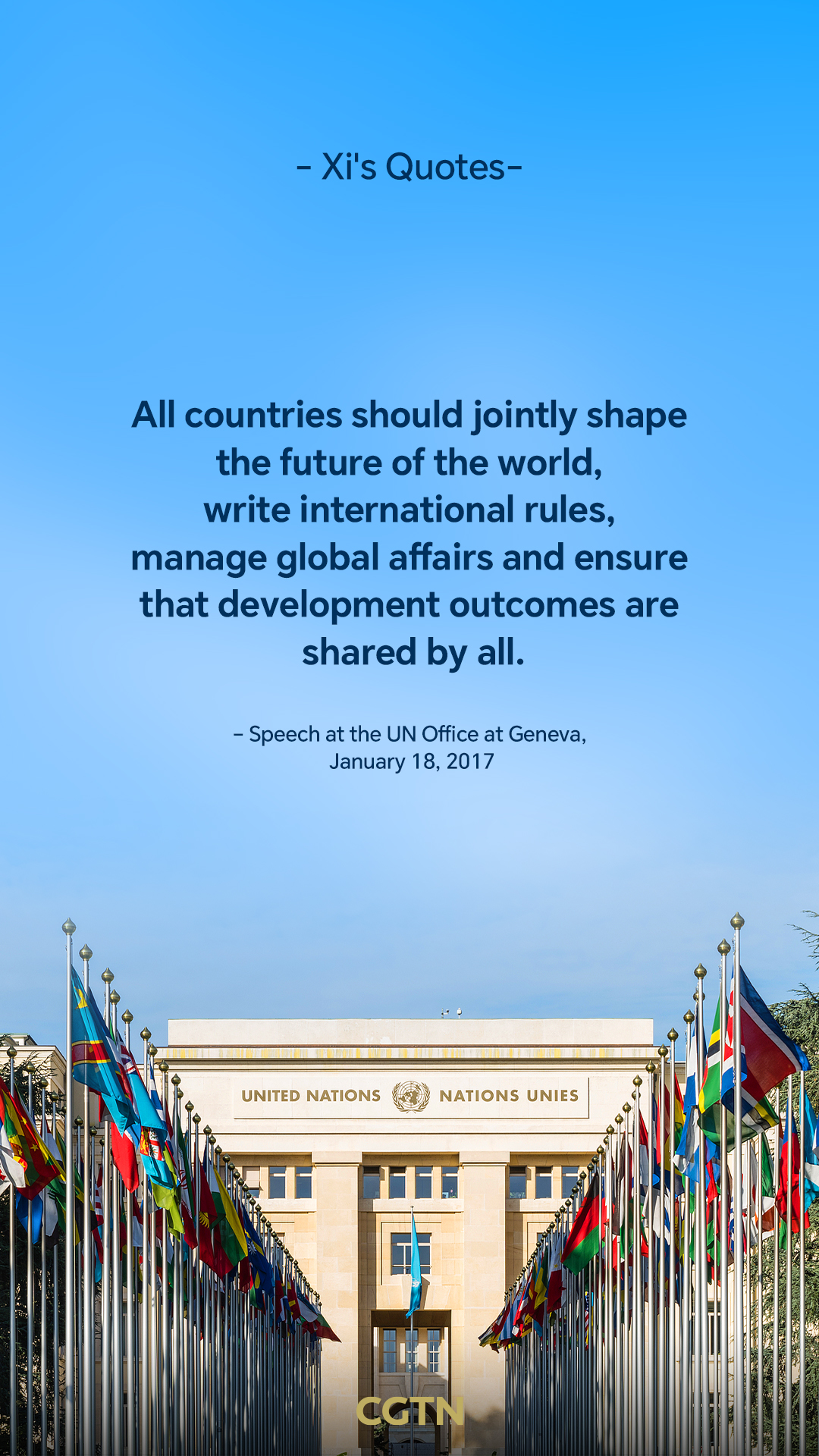 President Xi Jinping's key quotes on the role of UN