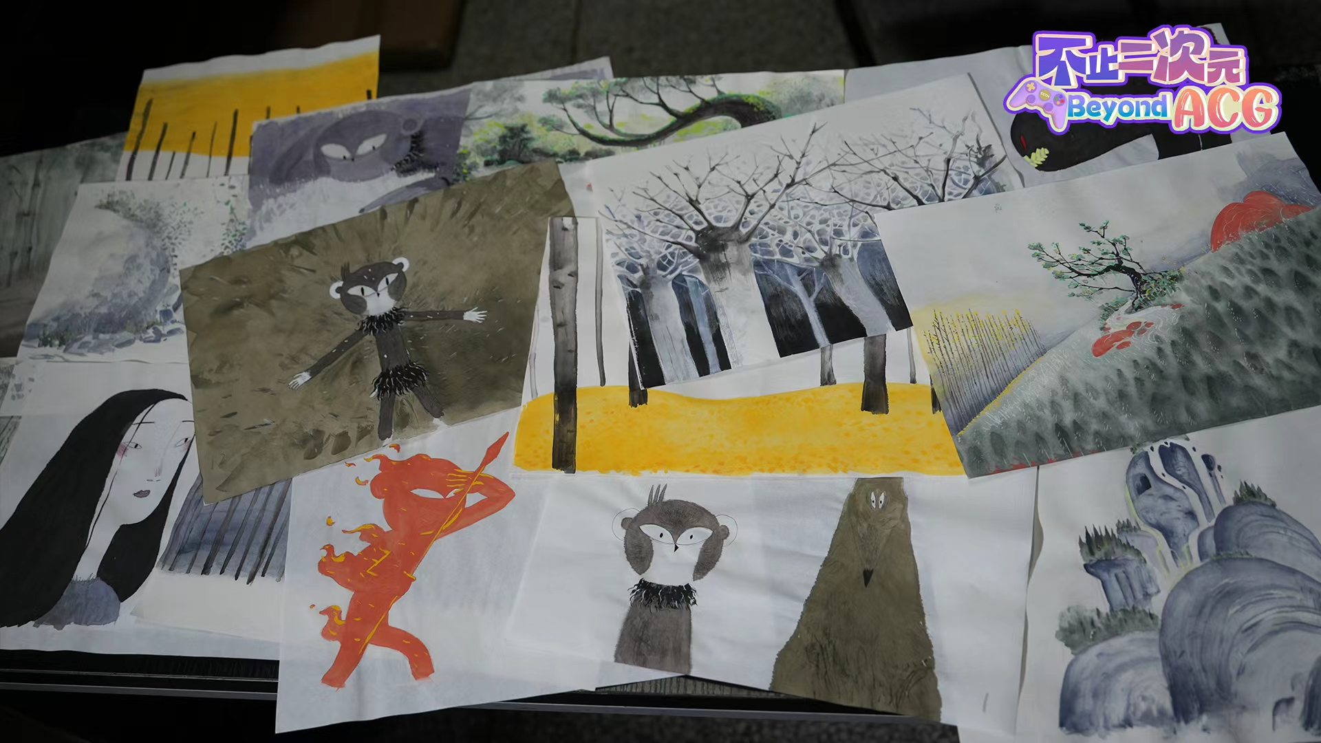 Manuscripts of the animation 