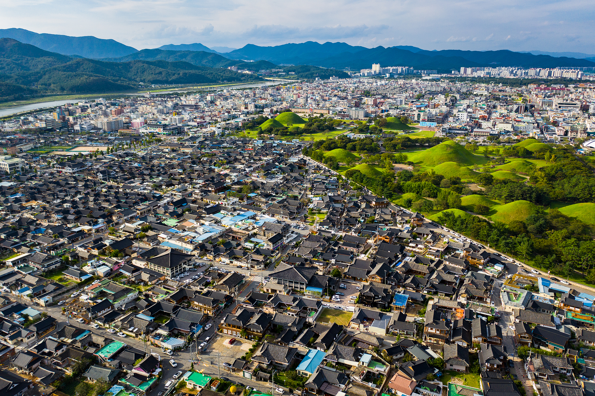 An aerial view of Gyeongju, South Korea. /VCG
