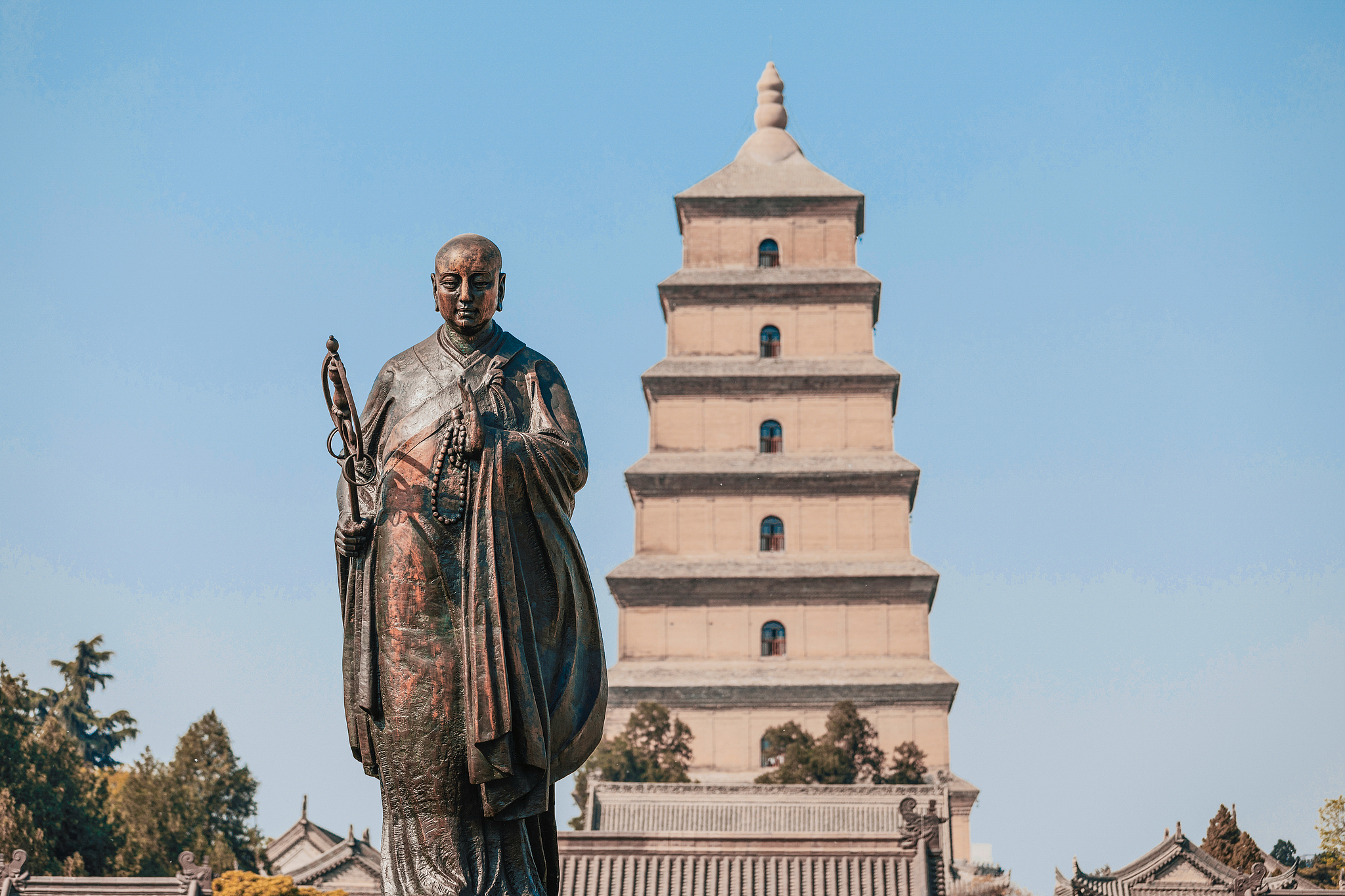 The Giant Wild Goose Pagoda in Xi'an, China. /VCG
