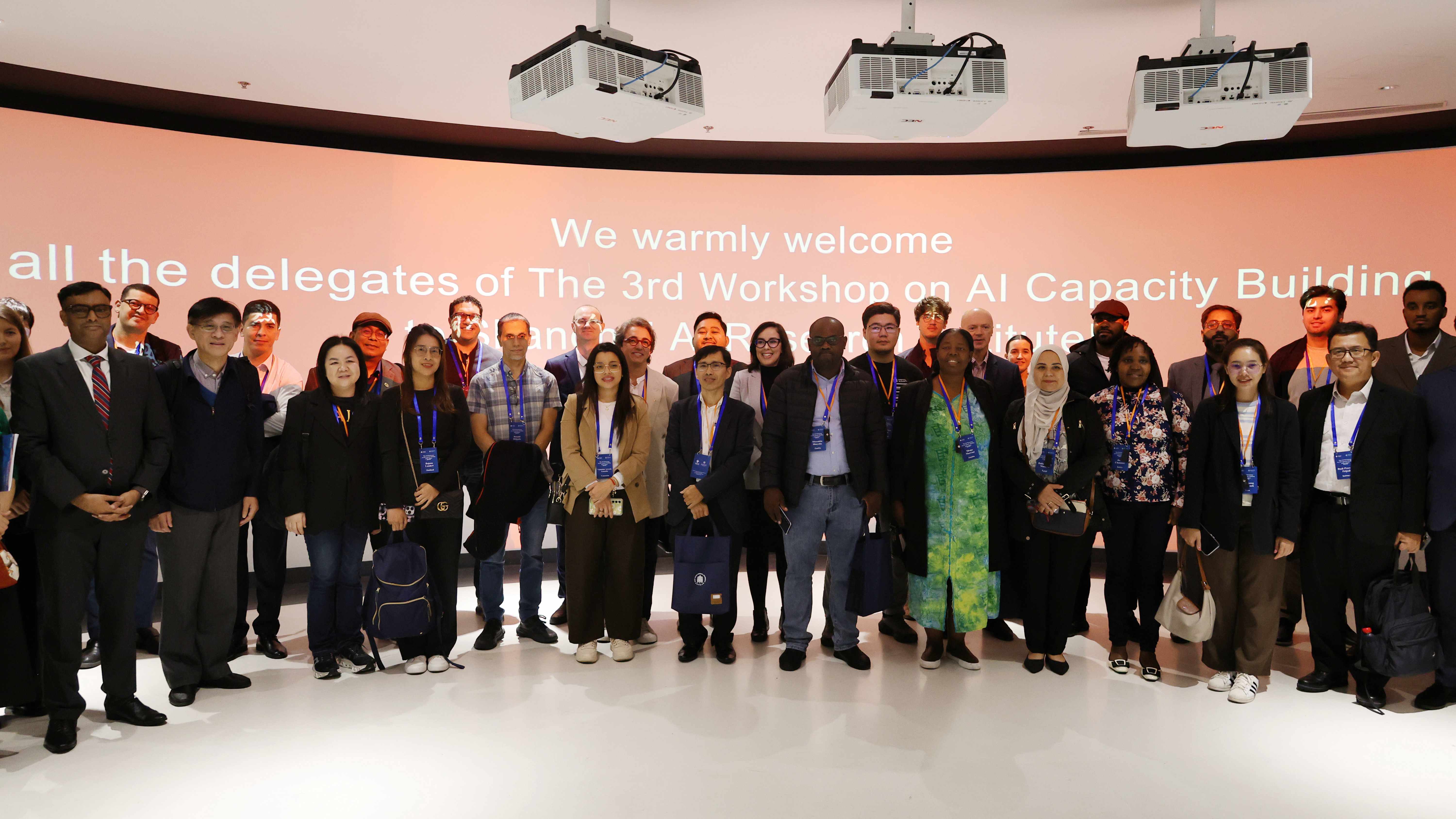 Government officials from countries across Asia, Africa, Latin America and Europe take part in the workshop in Shanghai, October 23, 2025. /Shanghai Artificial Intelligence Research Institute