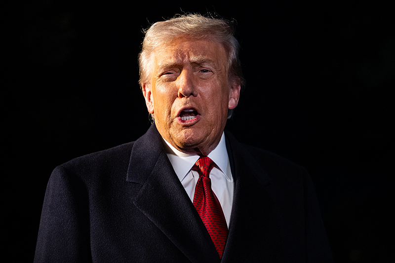 U.S. President Donald Trump speaks with reporters at the White House in Washington, D.C., on October 24, 2025. /VCG