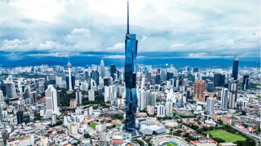 Merdeka 118, the venue for the China-U.S. economic and trade talks, in Kuala Lumpur, Malaysia, October 25, 2025. /Xinhua