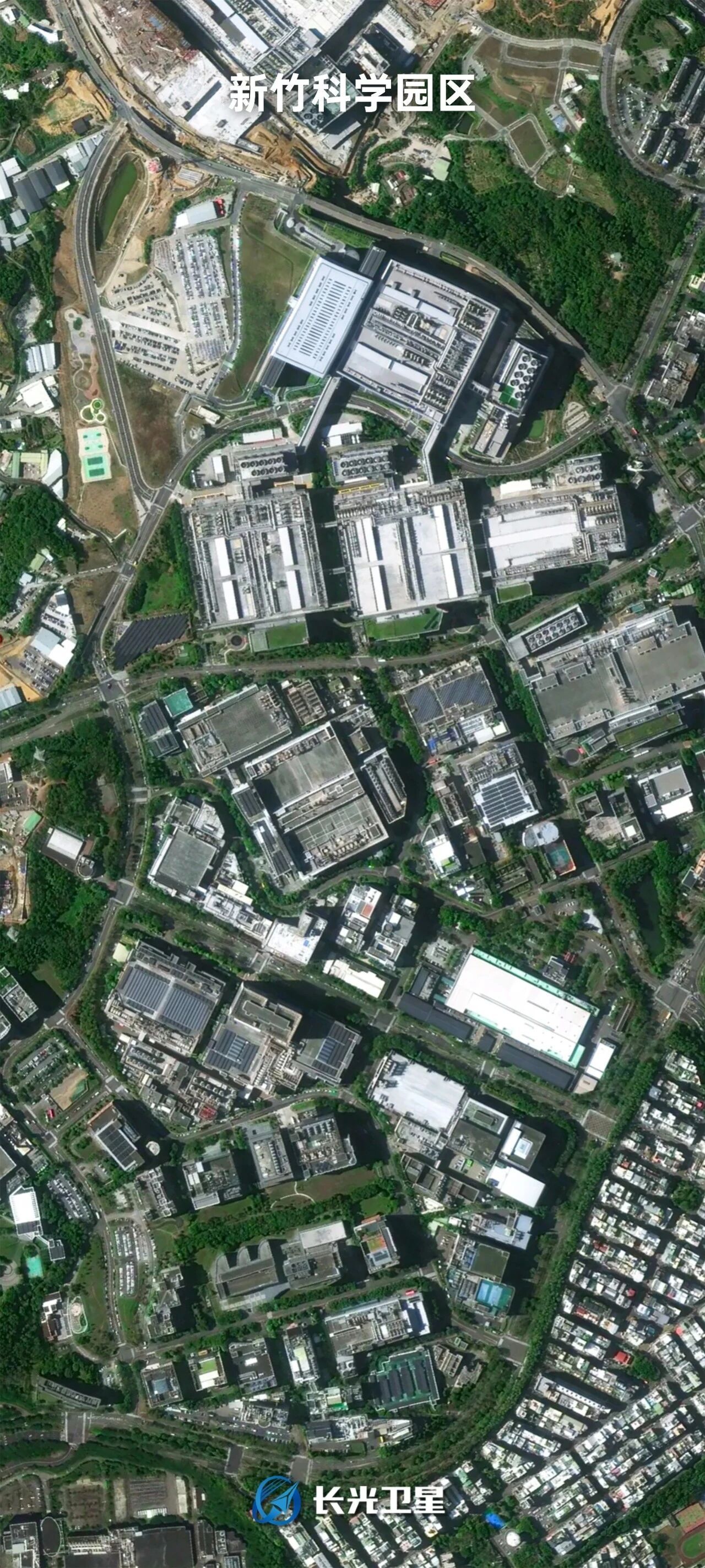 A satellite image of the Hsinchu Science Park in China's Taiwan region, captured by Jilin-1. /Chang Guang Satellite Technology