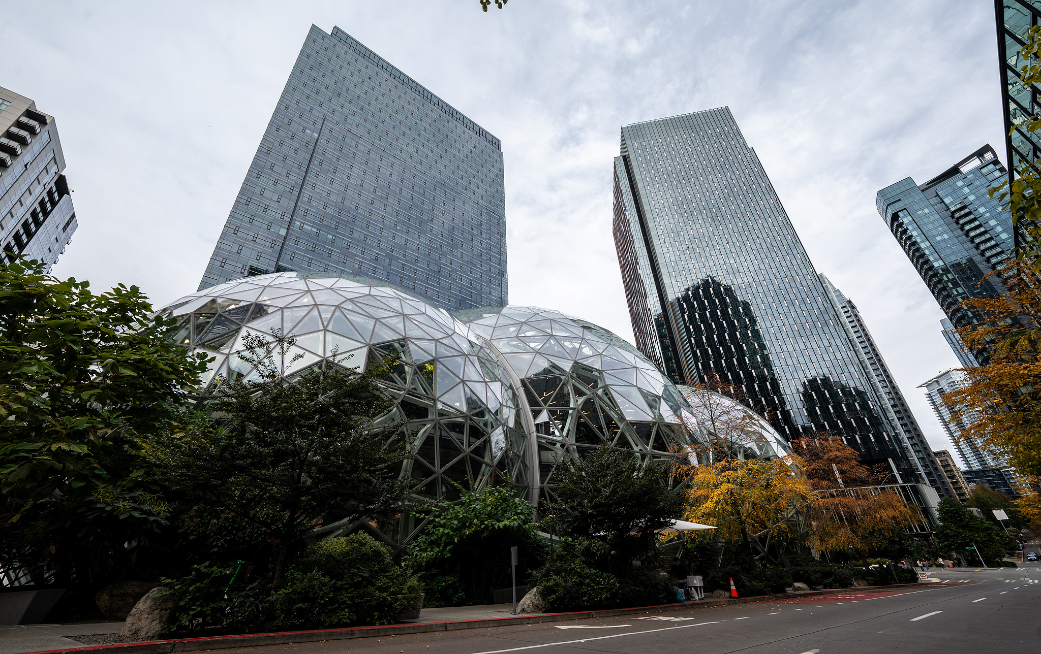 The Amazon Puget Sound Headquarters in Seattle, Washington, the U.S., October 28, 2025. /VCG