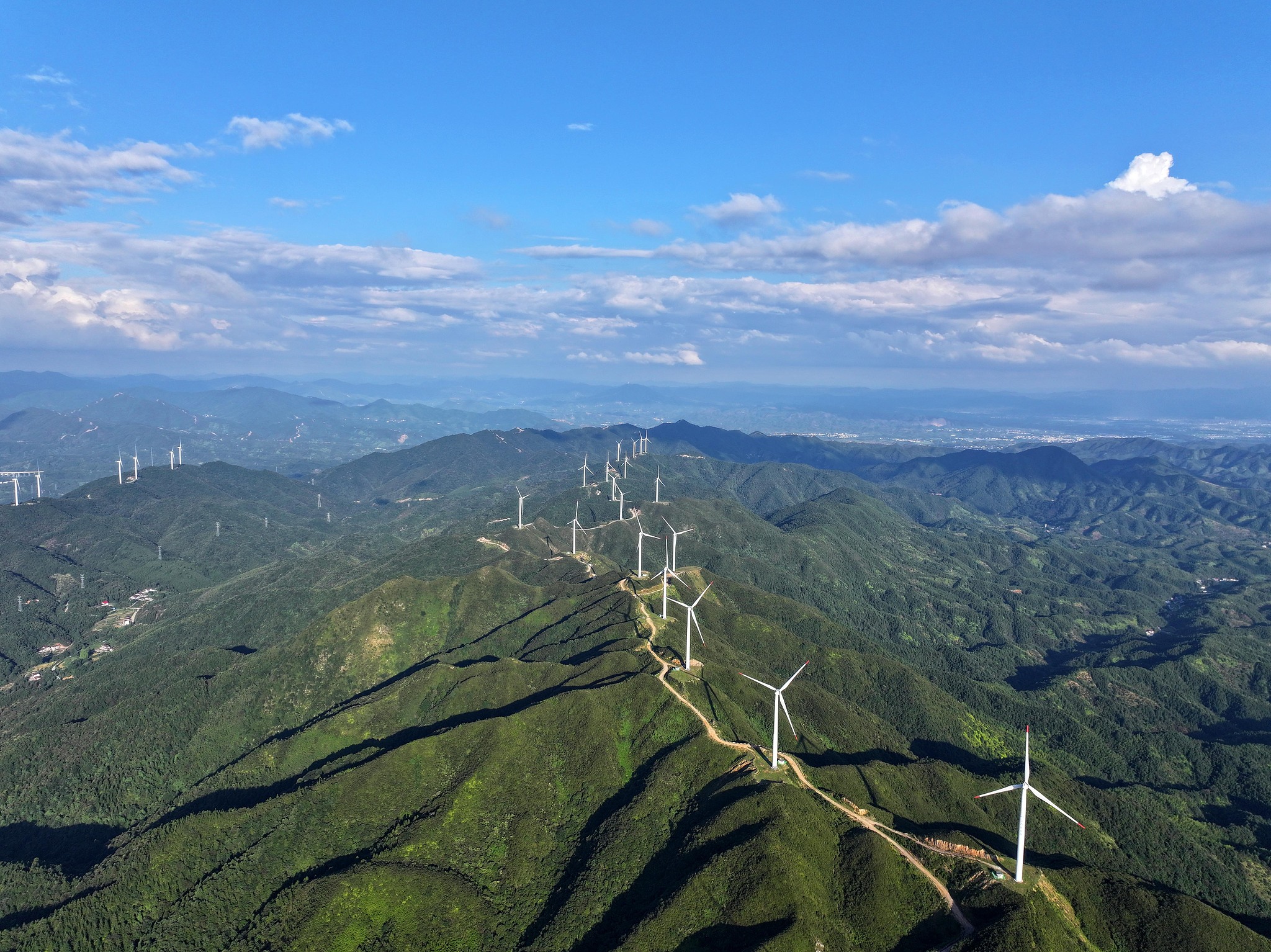 A wind farm in Ji'an, Jiangxi Province, east China, September 9, 2025. /VCG