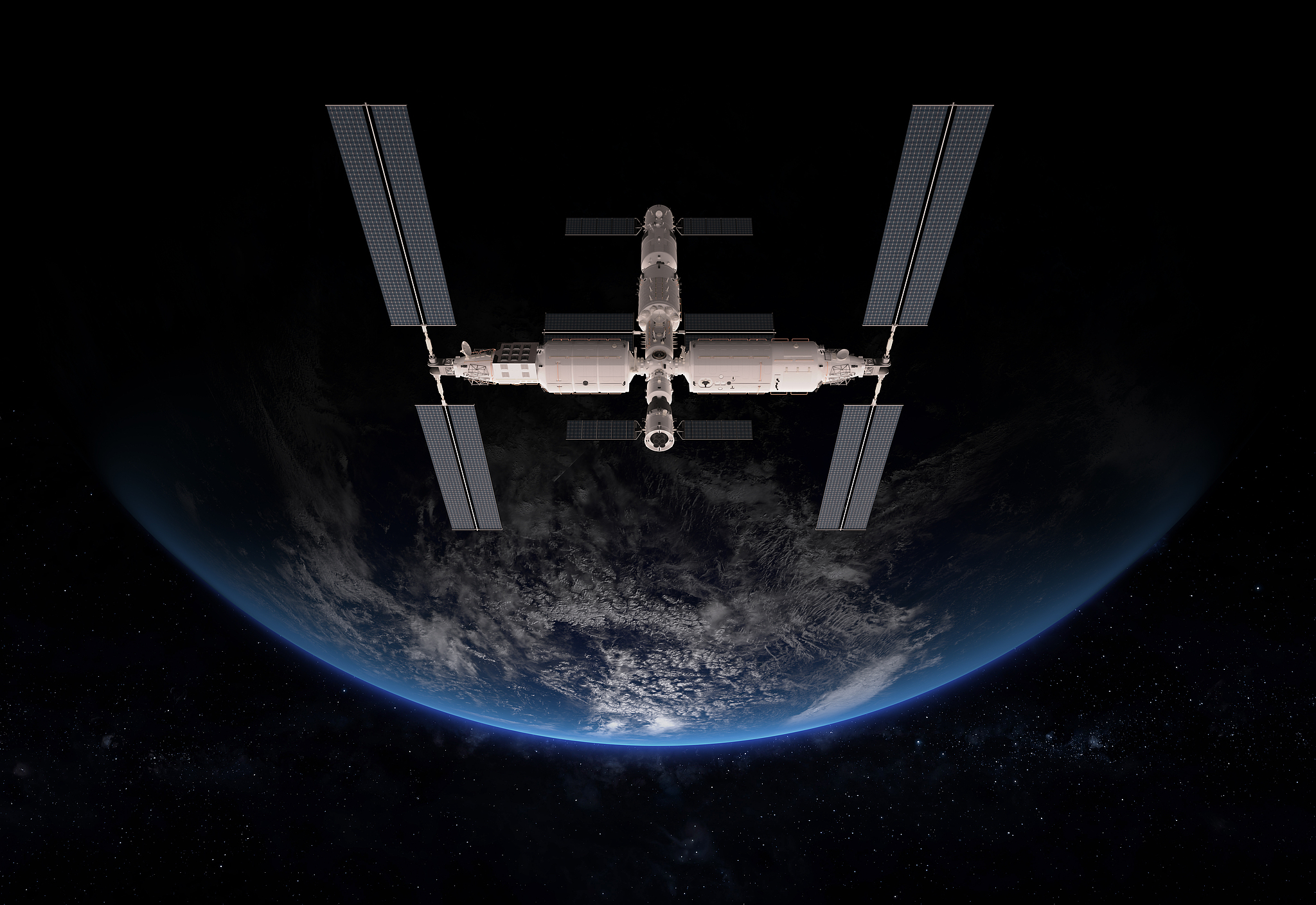 An illustration of the China Space Station. /VCG