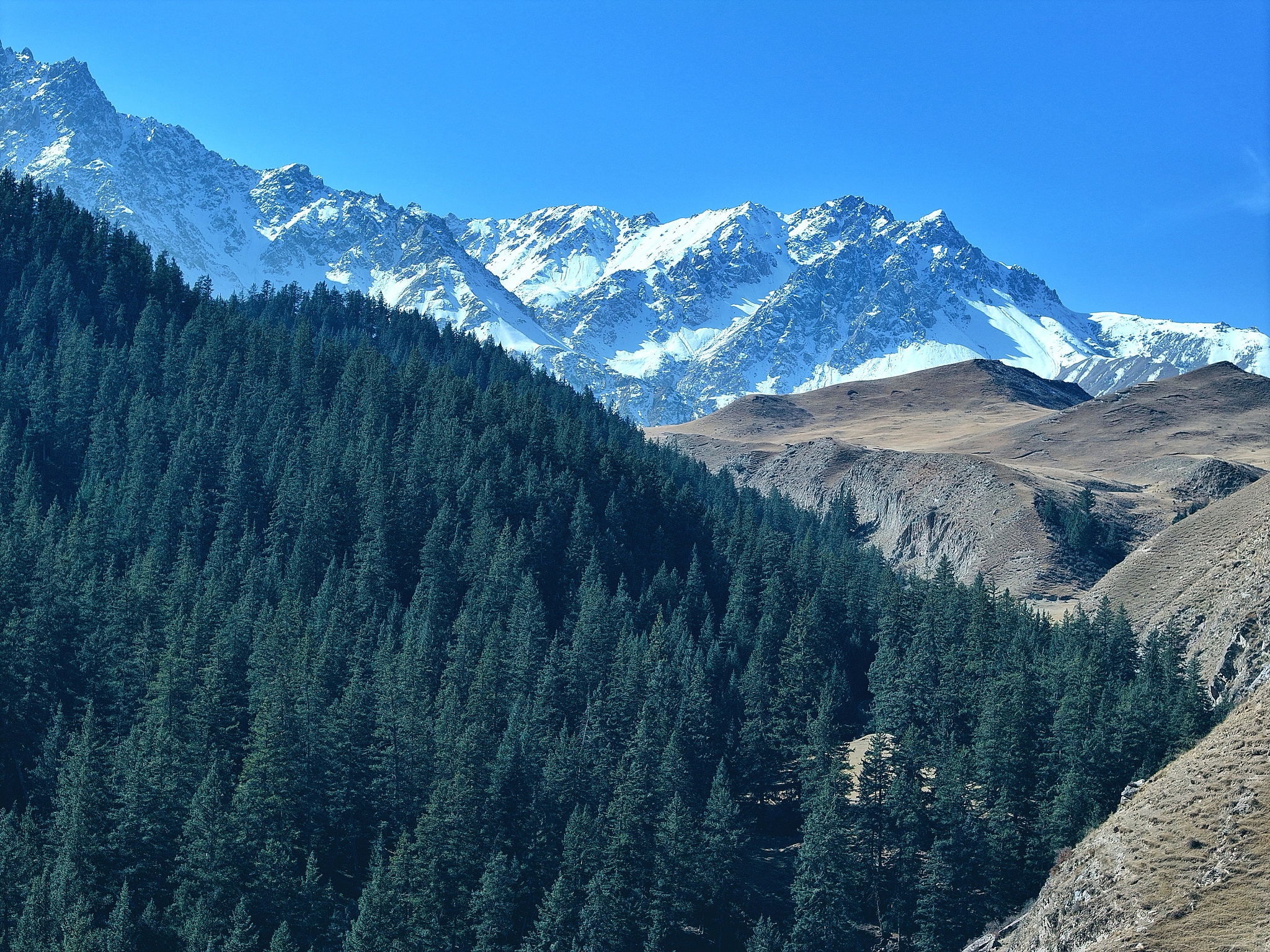 A view of the Qilian Mountains, Qinghai Province, northwest China, November 1, 2025. /VCG