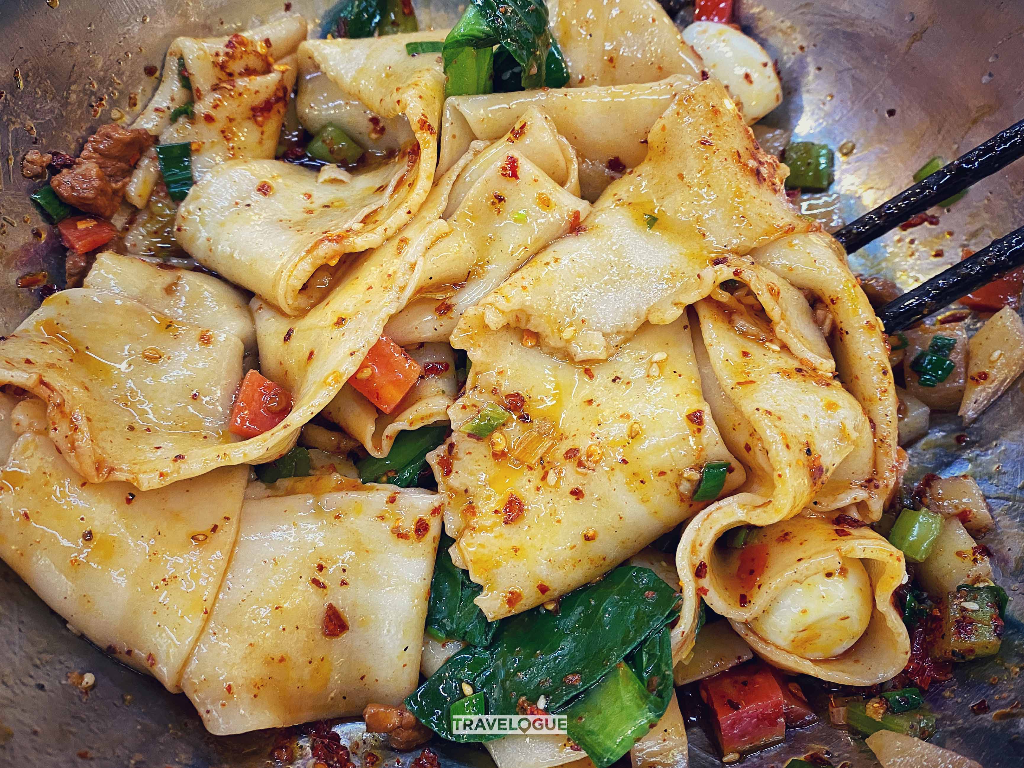 Belt-wide biangbiang noodles from Xi'an. /CGTN