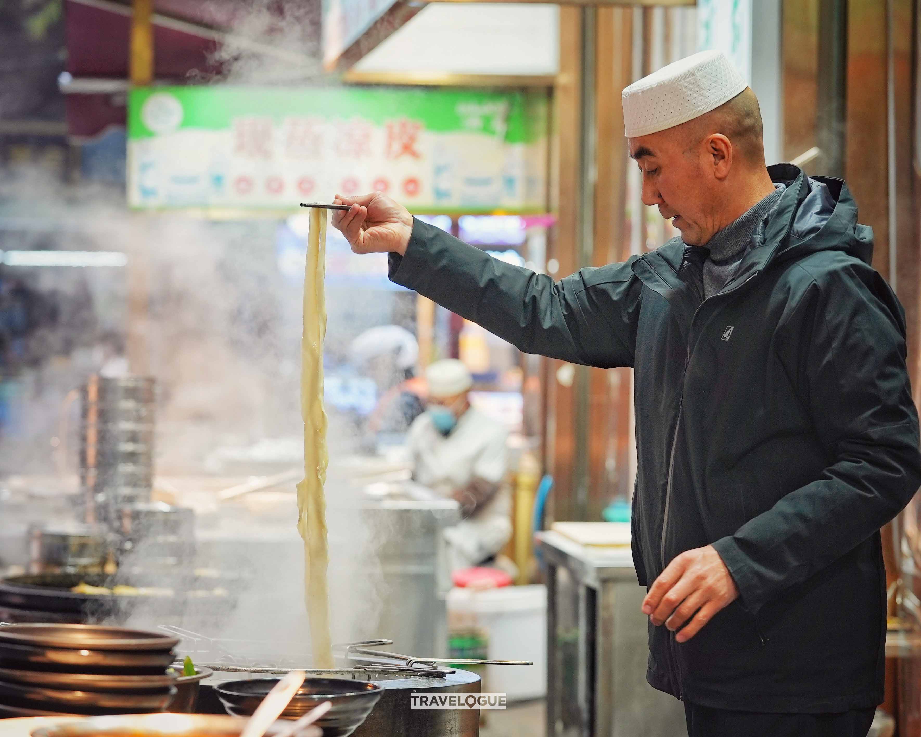 Belt-wide biangbiang noodles from Xi'an. /CGTN