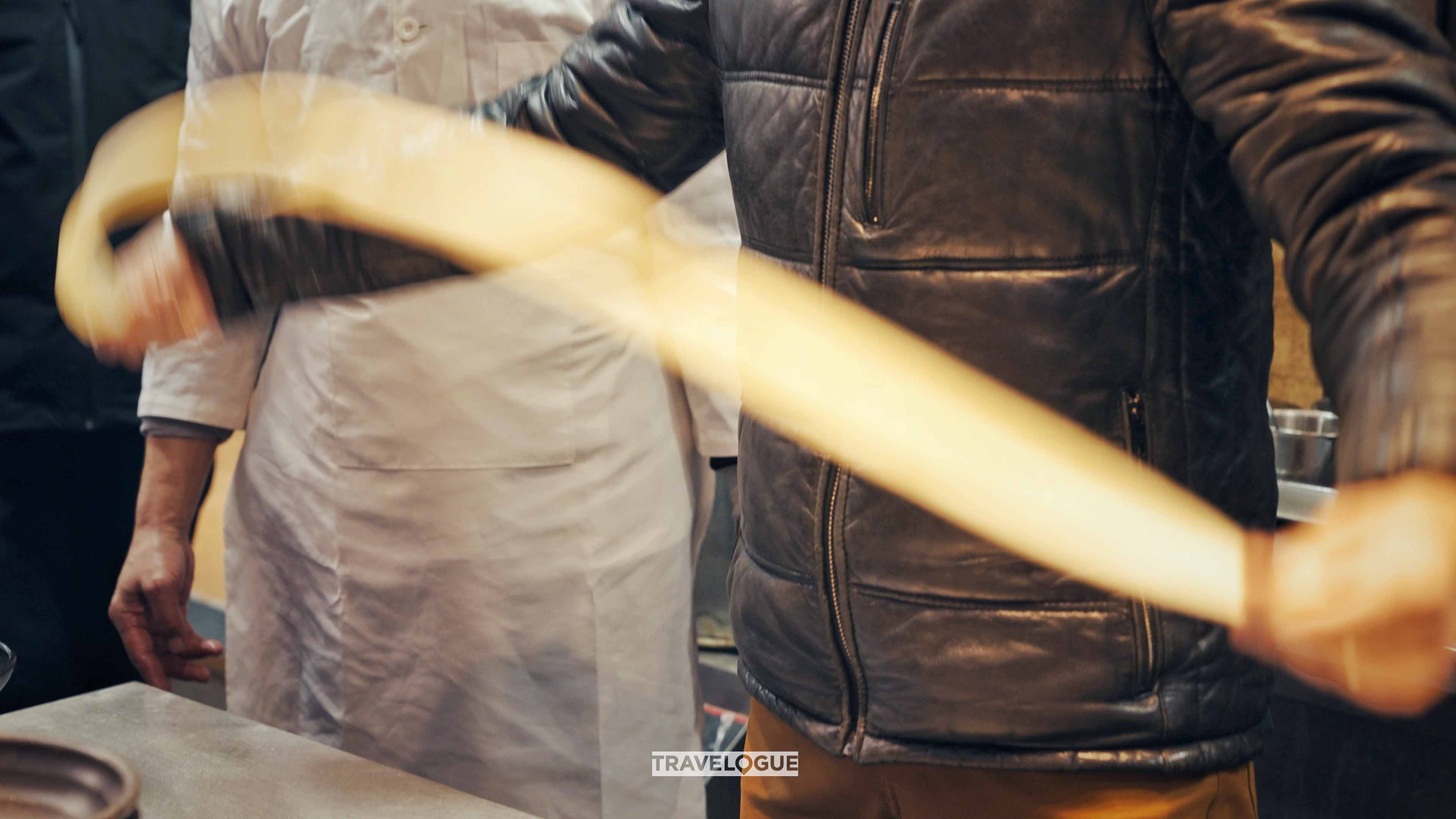 Belt-wide biangbiang noodles from Xi'an. /CGTN