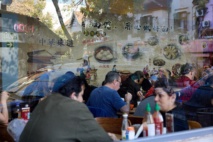 People have meals at a Chinese restaurant in Chinatown in Buenos Aires, Argentina, May 10, 2025. /Xinhua