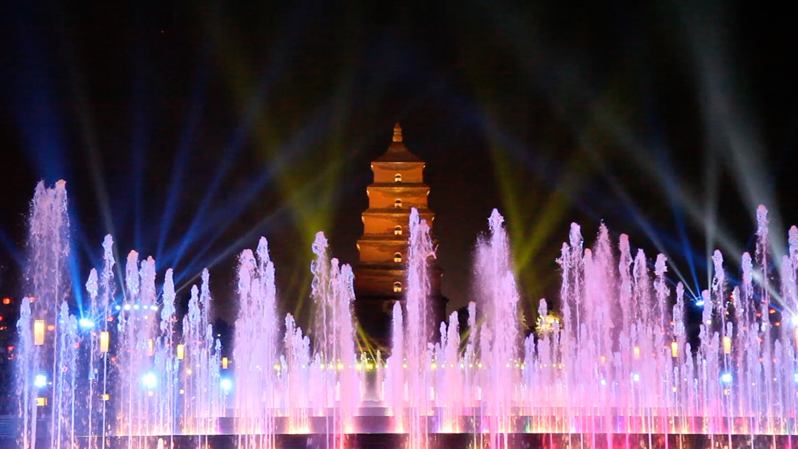 Music fountain show dazzles with a dance of light and water