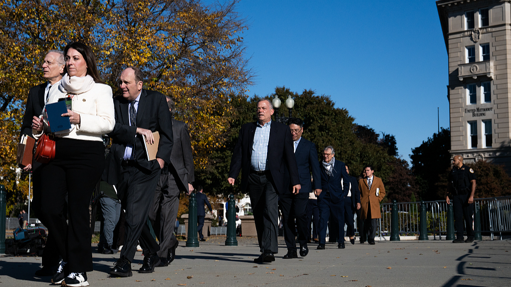 Visitors line up to enter the Supreme Court in Washington, D.C., U.S., November 5, 2025. /VCG