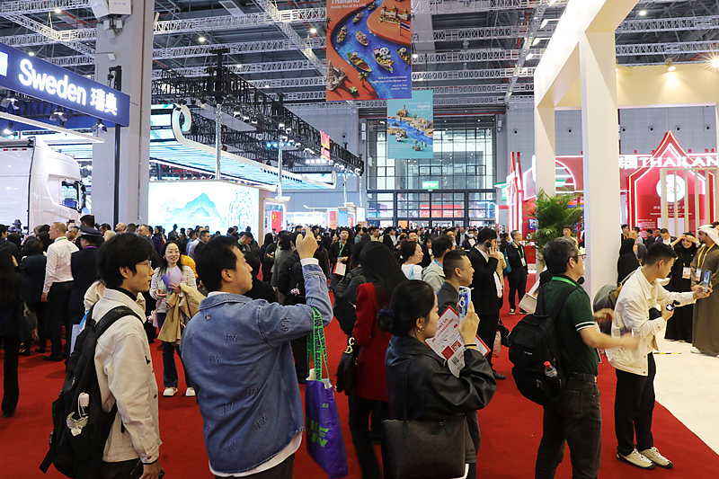 Exhibition area of the eighth China International Import Expo in east China's Shanghai, November 6, 2025. /VCG