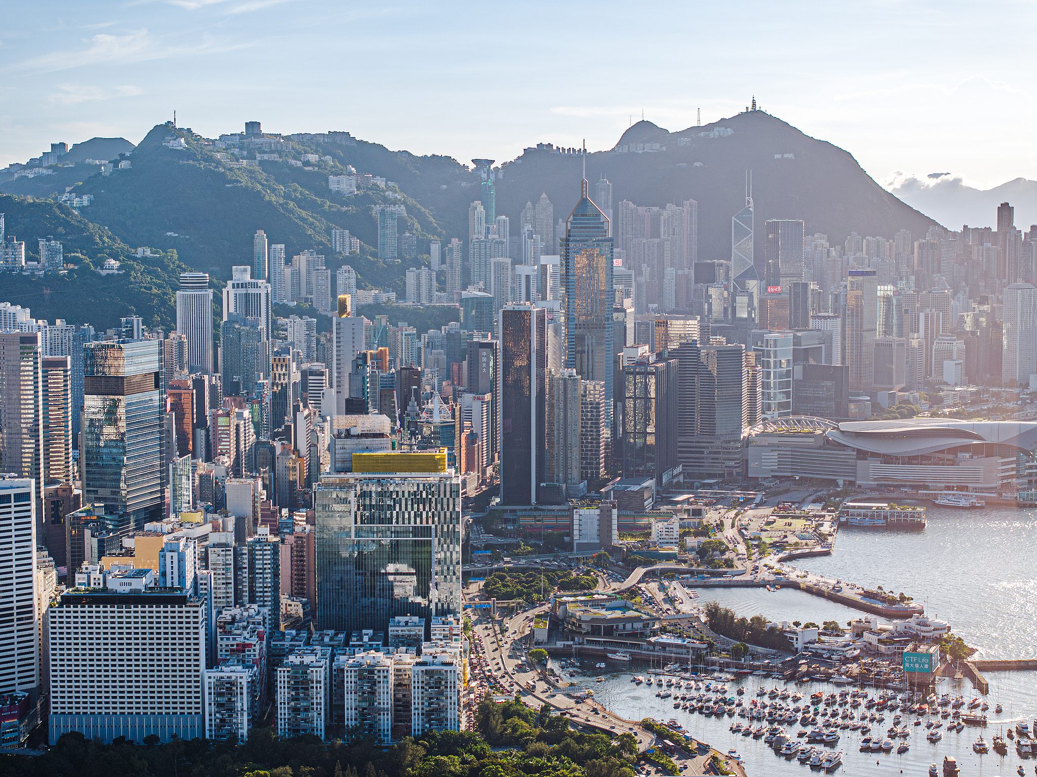 A sunset view of Hong Kong, China, September 5, 2025. /VCG