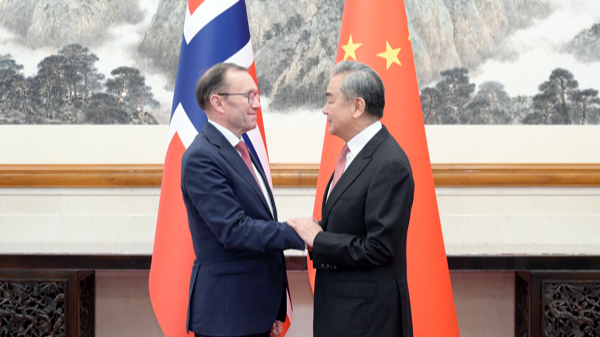 Chinese FM holds talks with Norwegian counterpart