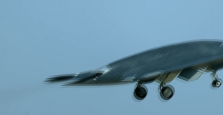A shot of the GJ-11 stealth drone in the PLA Air Force film. /CMG