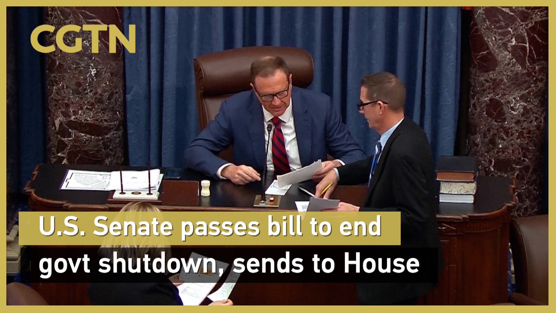 U.S. Senate passes bill to end gov't shutdown, sends to House