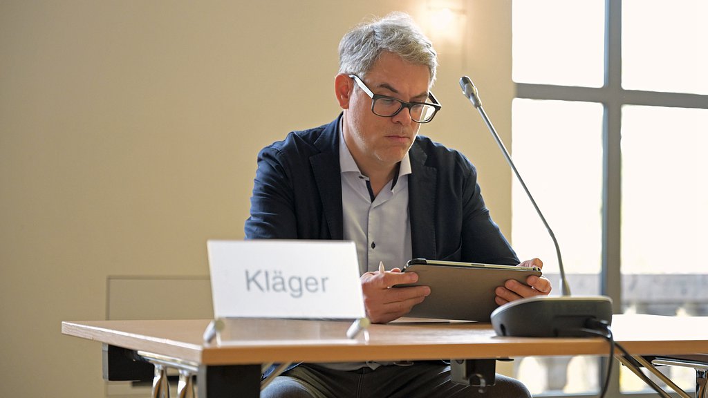 GEMA legal advisor Kai Welp is a plaintiff in court on behalf of GEMA, November 11, 2025. /VCG