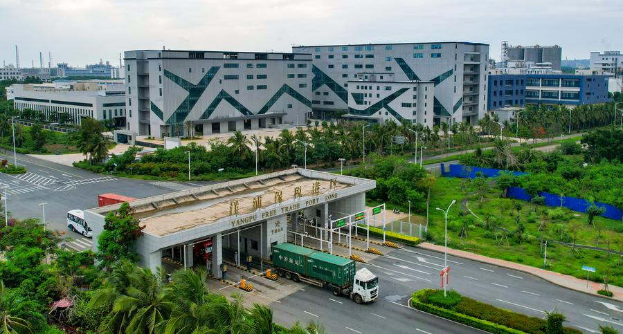 A view of the Yangpu Free Trade Port Zone under the Yangpu Economic Development Zone in Danzhou, south China's Hainan Province, May 27, 2025. /Xinhua