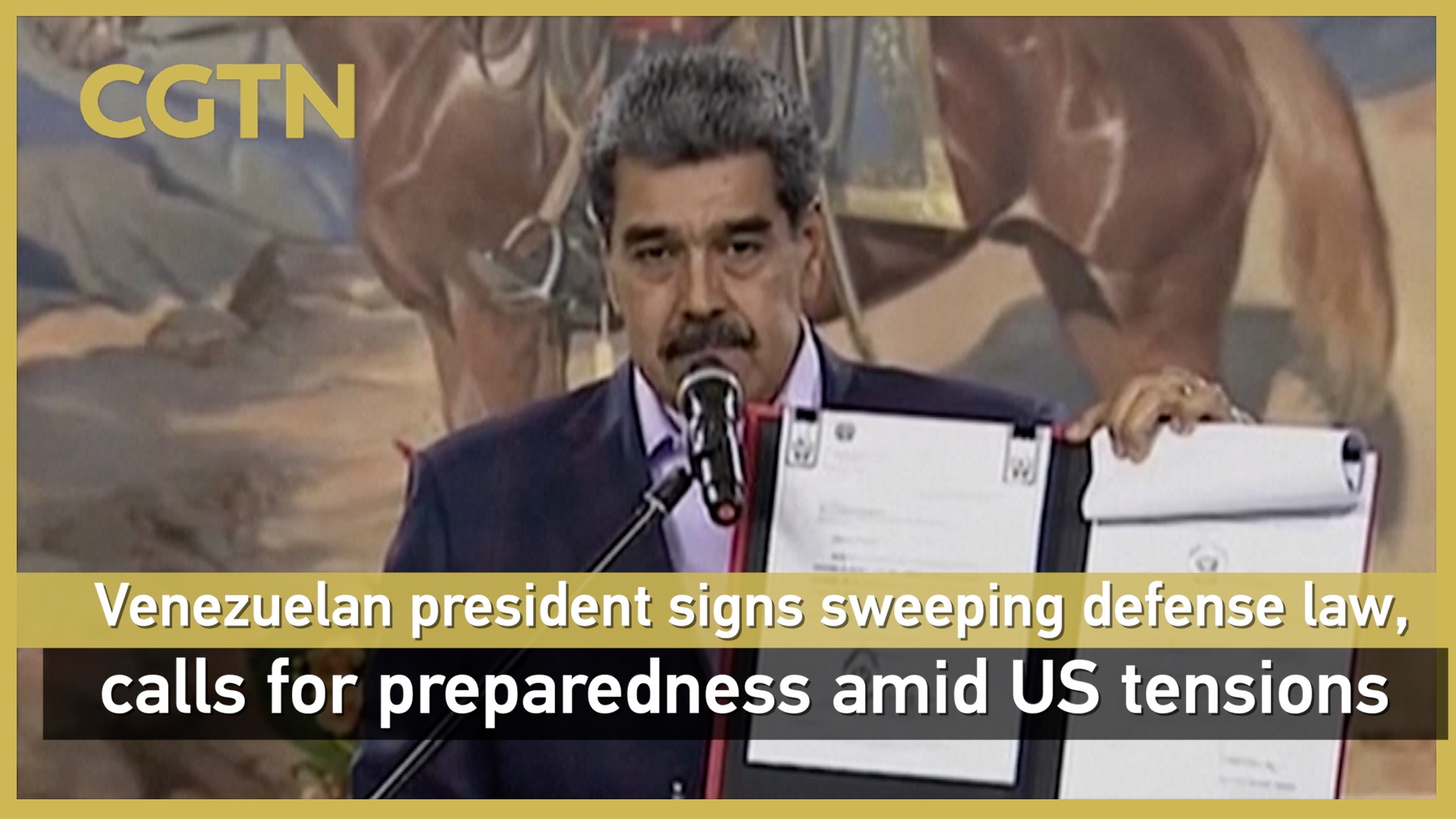 Venezuelan president signs sweeping defense law amid U.S. tensions