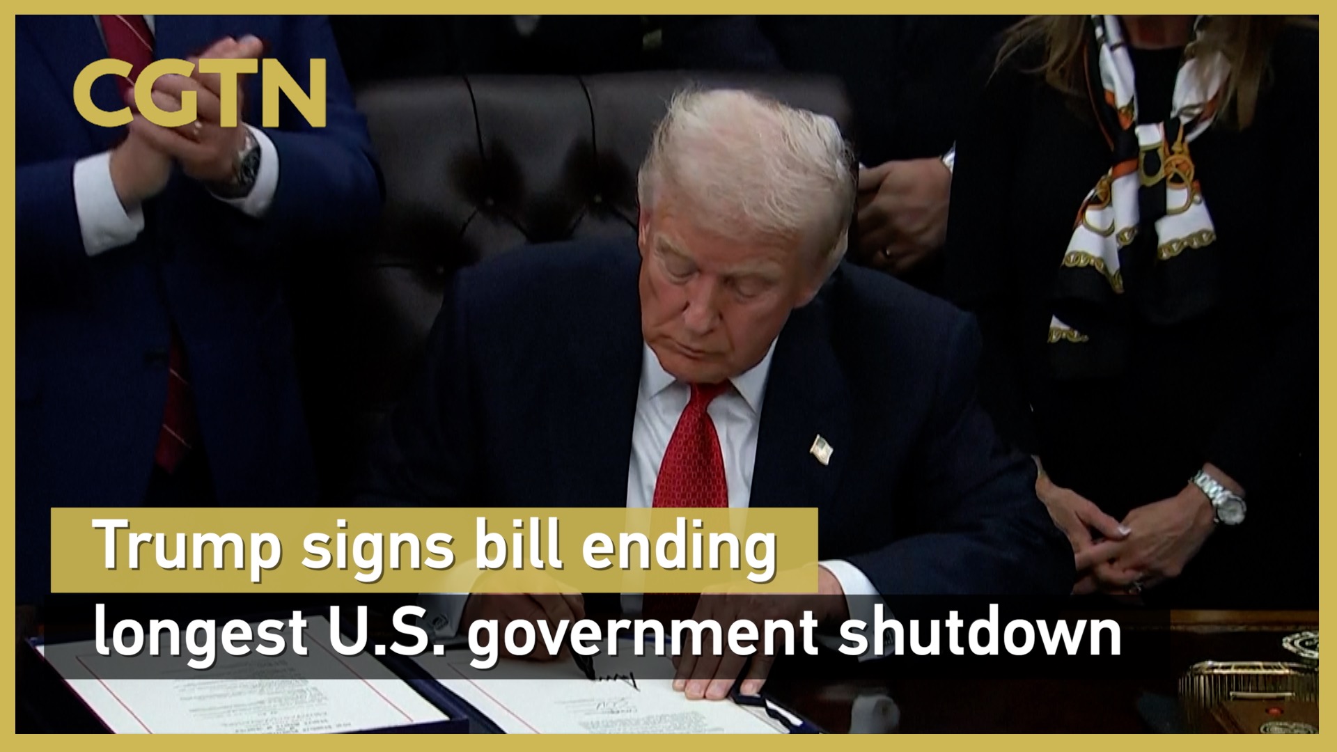Trump signs bill ending longest U.S. government shutdown