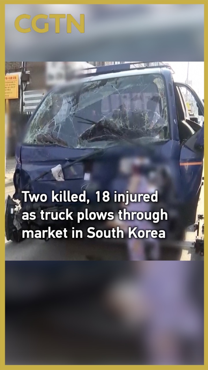 Two killed, 18 injured as truck plows through market in South Korea