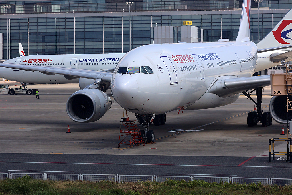 A China Eastern Airlines Airbus A330-200 aircraft at Shanghai Pudong International Airport, September 9, 2024. /CFP