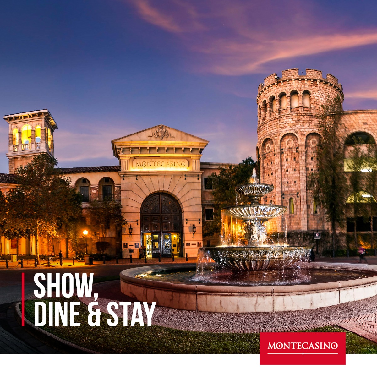Montecasino is an entertainment venue in northern Johannesburg which replicates Tuscan architecture. /@Montecasino