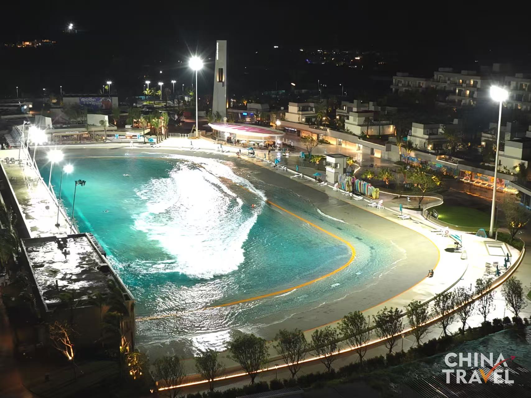 Kolam ombak buatan di Wanning /CGTN