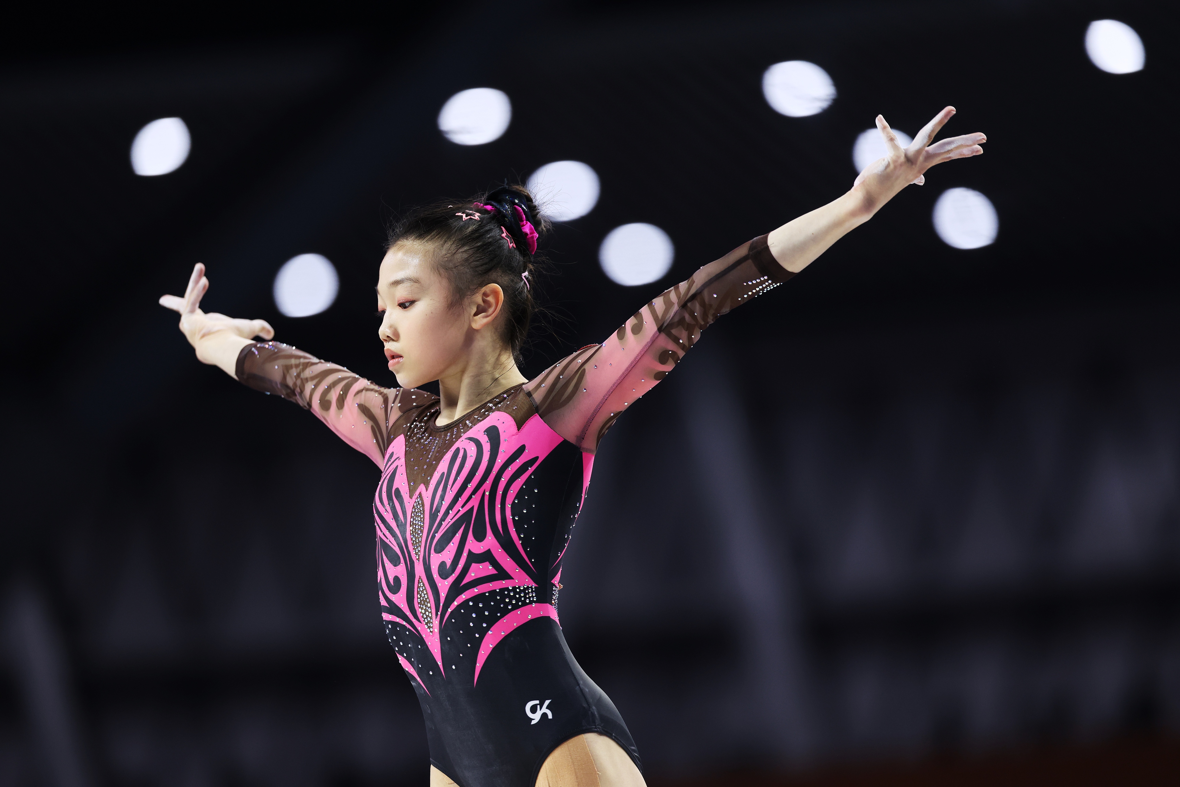 Ke Qinqin Tops Women's Balance Beam at 15th National Games Gymnastics in Guangdong, China, November 17, 2025. /VCG