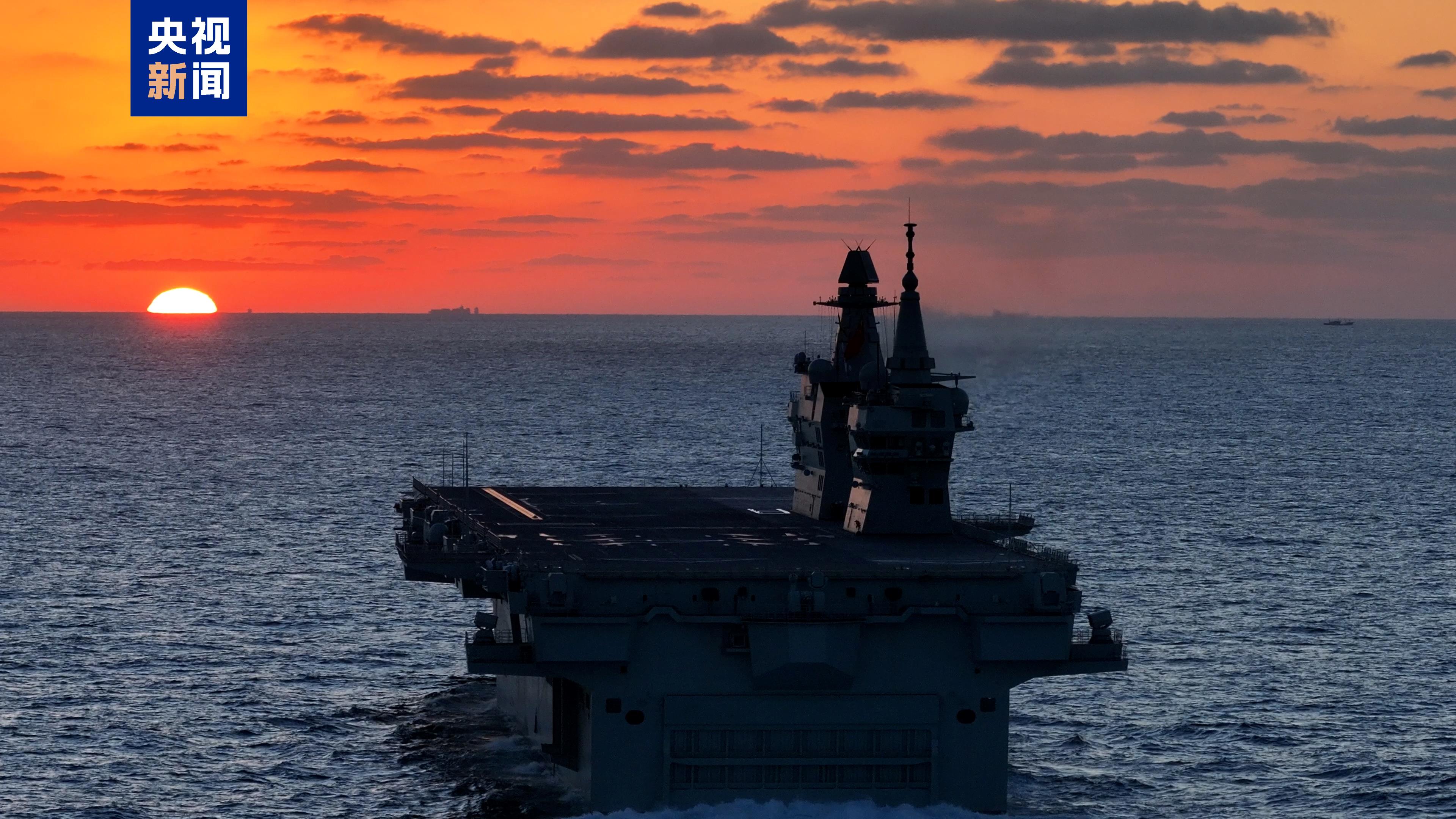 The Sichuan navigating the waters as the sun sets. /CMG