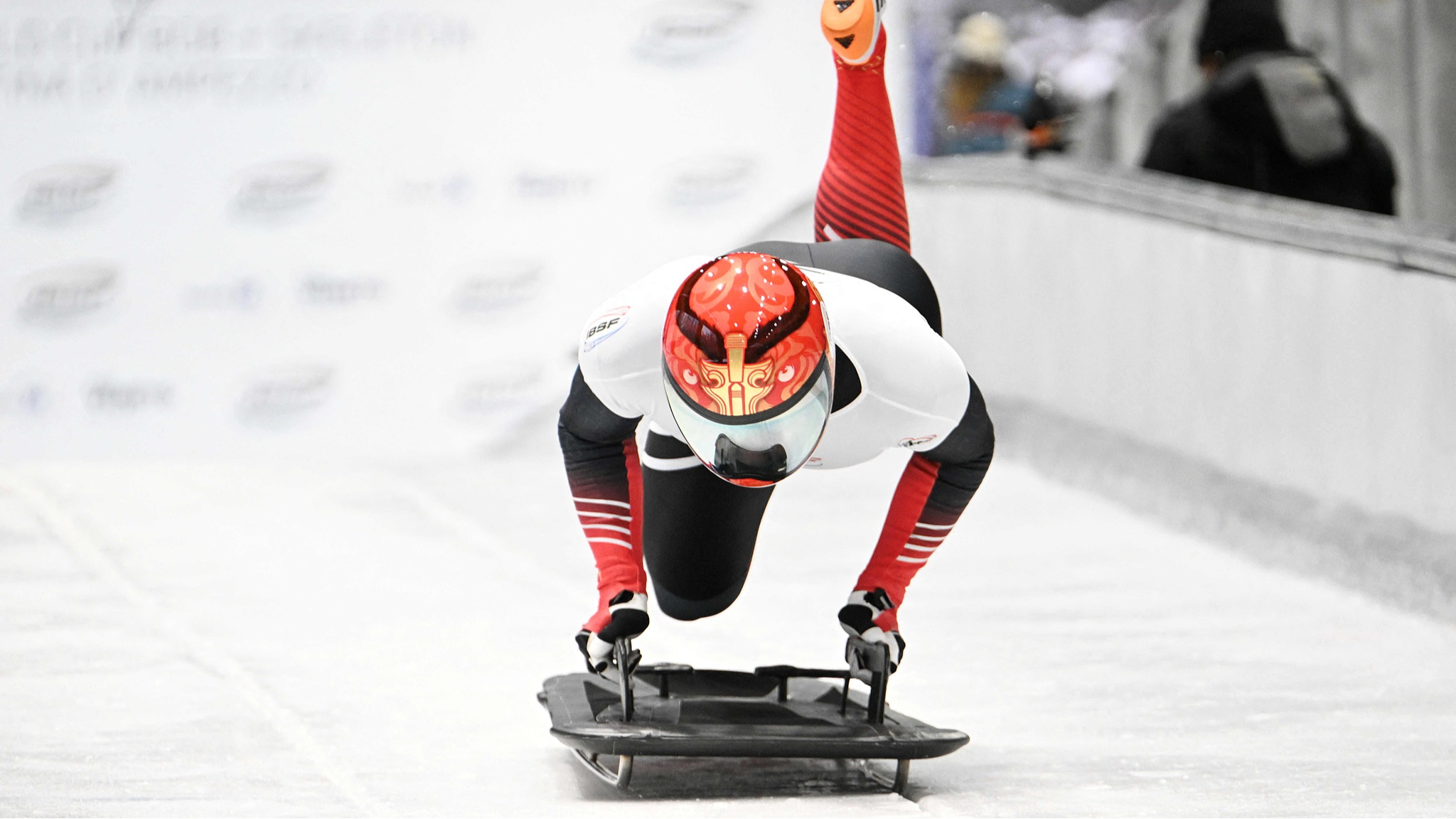 China's Yin Zheng earns men's skeleton bronze at IBSF World Cup