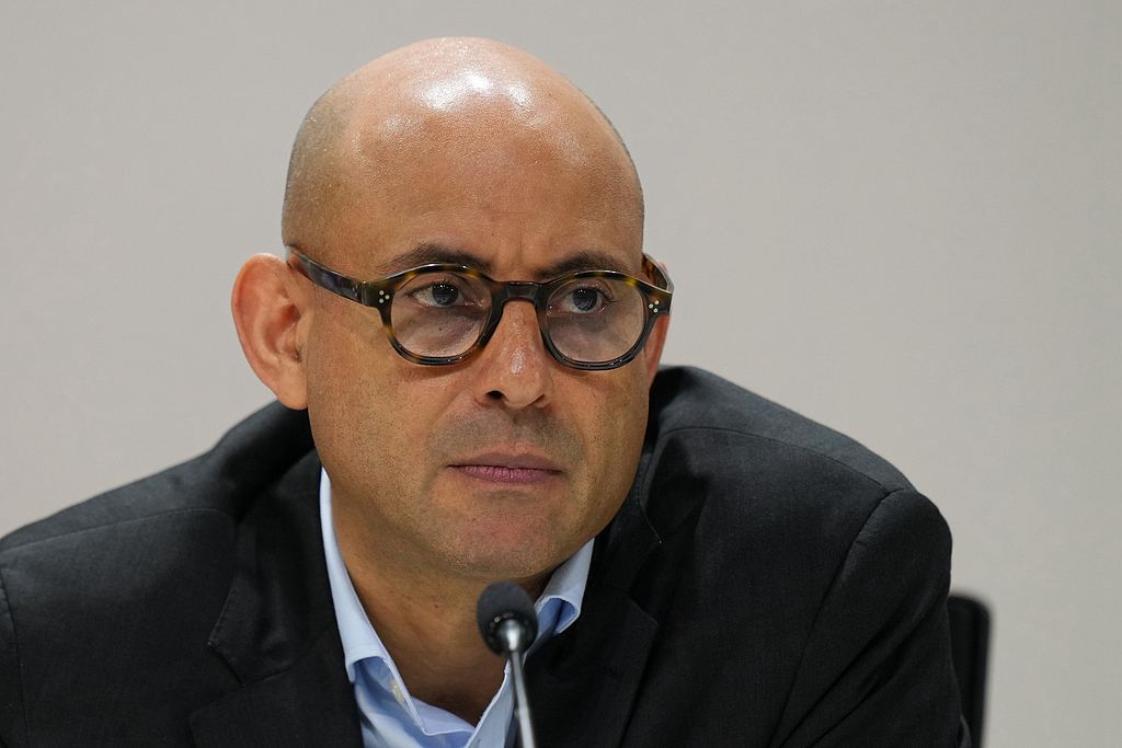 Simon Stiell, executive secretary of the UN Framework Convention on Climate Change, at a news conference at the COP30, Belem, Brazil, November 22, 2025. /VCG