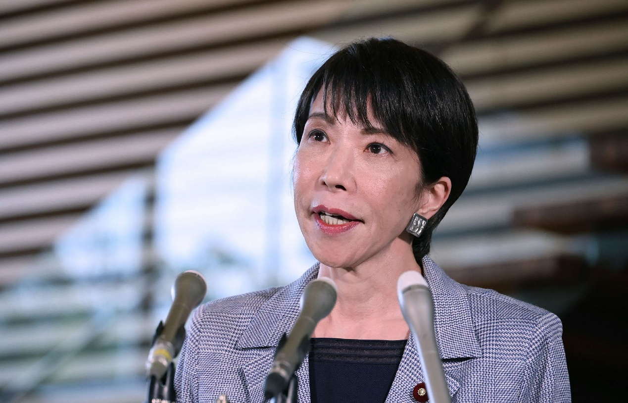 Japan's Prime Minister Sanae Takaichi answers questions from reporters at the Prime Minister's Office in Tokyo, Japan, November 25, 2025. /CFP