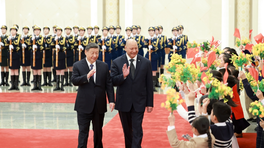 President Xi Jinping holds welcome ceremony for Tonga's king