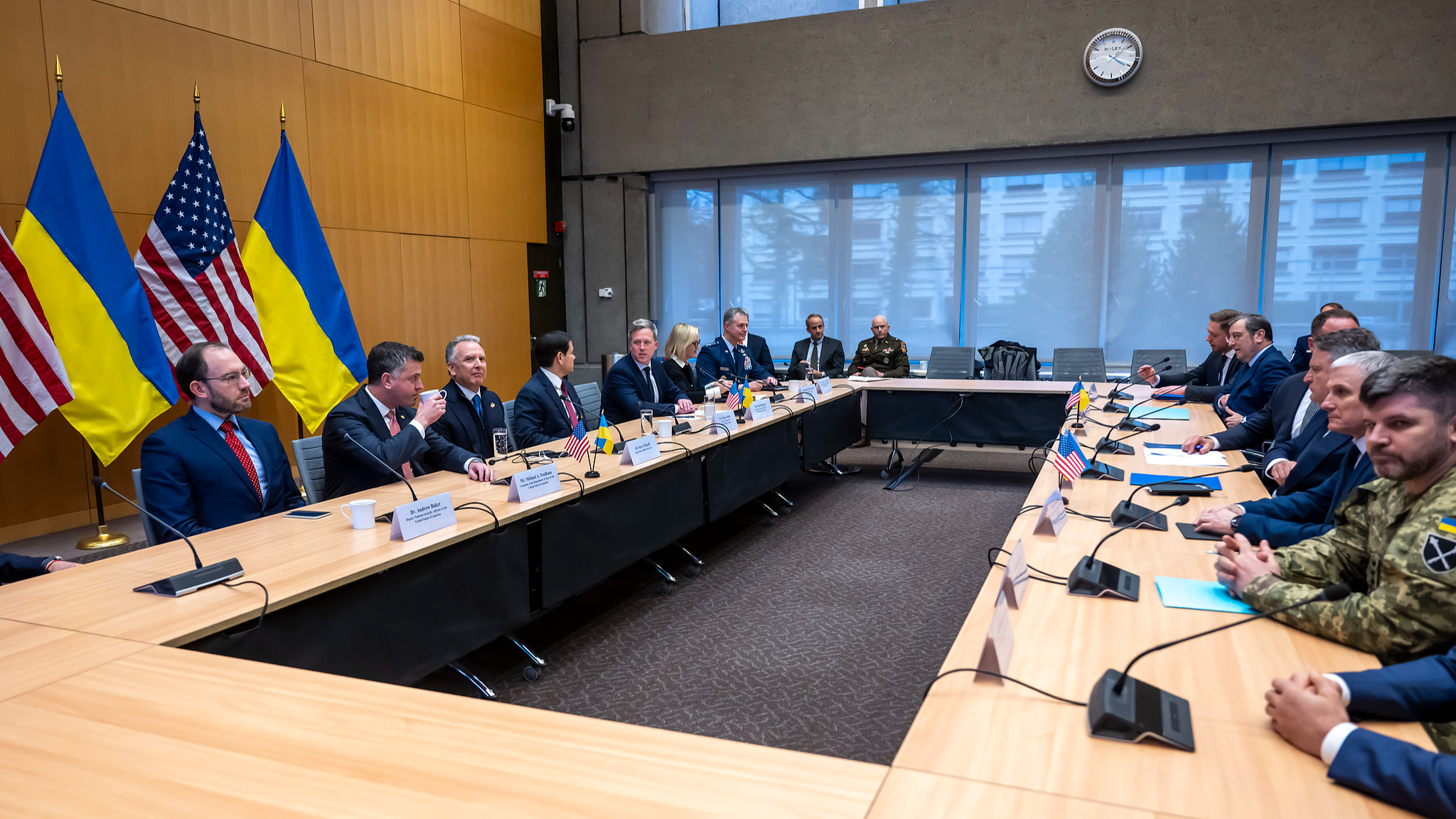 U.S. and Ukraine officials meet to discuss the U.S.-proposed peace plan in Geneva, November 23, 2025. /VCG