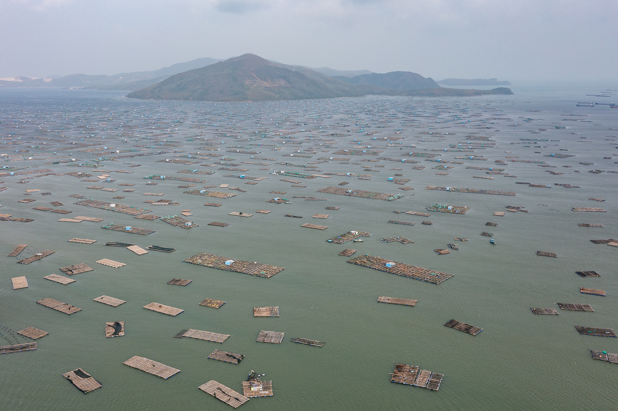 An aerial view of Xuan Dai Bay after floods swept through the area in Dak Lak province, Vietnam, November 25, 2025. /VCG