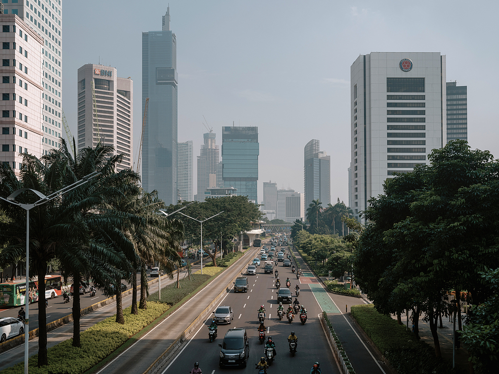 Traffic in the central business district of Jakarta, Indonesia, on October 6, 2025. /CFP