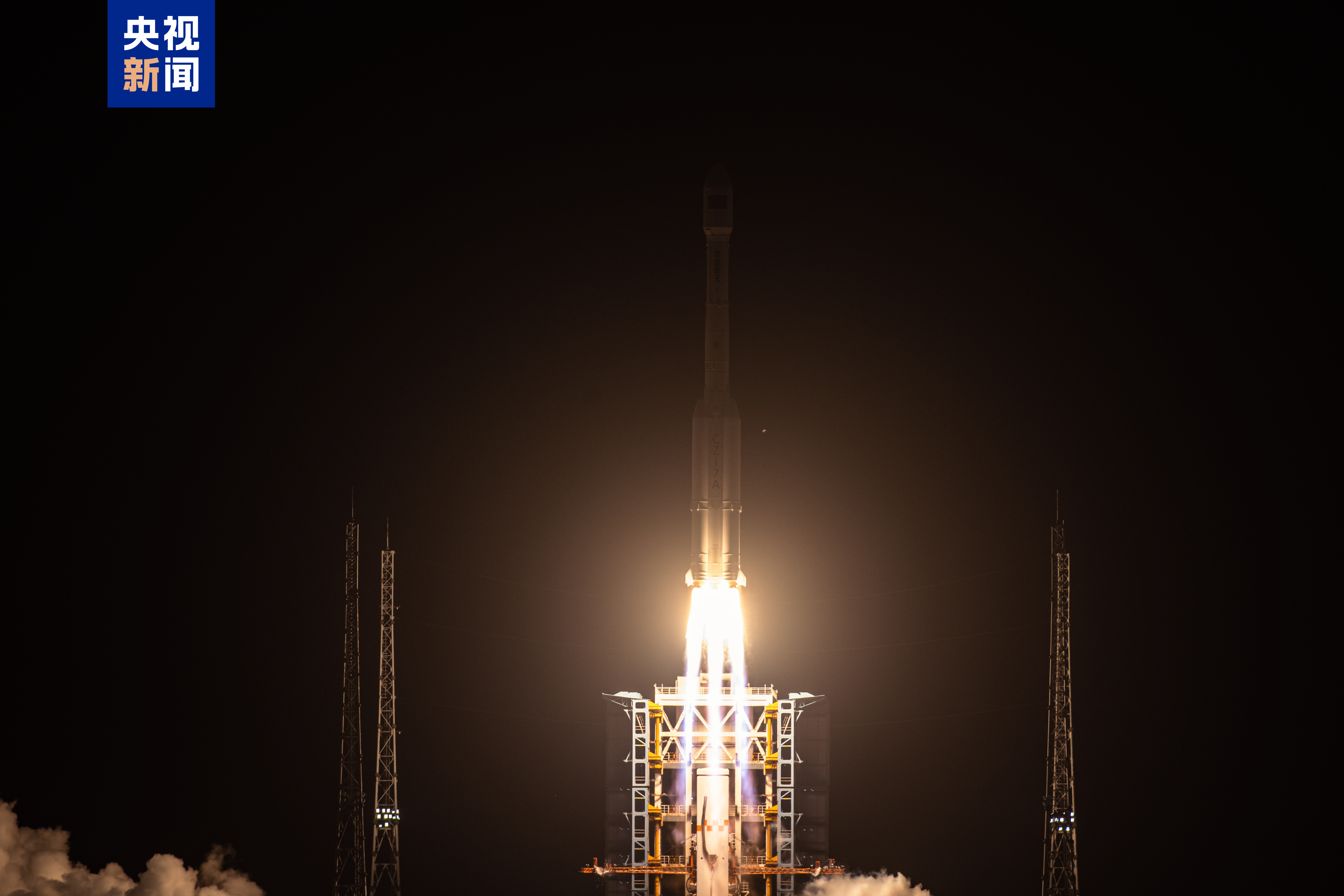 The Shijian-28 satellite is carried into orbit atop the modified Long March-7 carrier rocket. /CMG